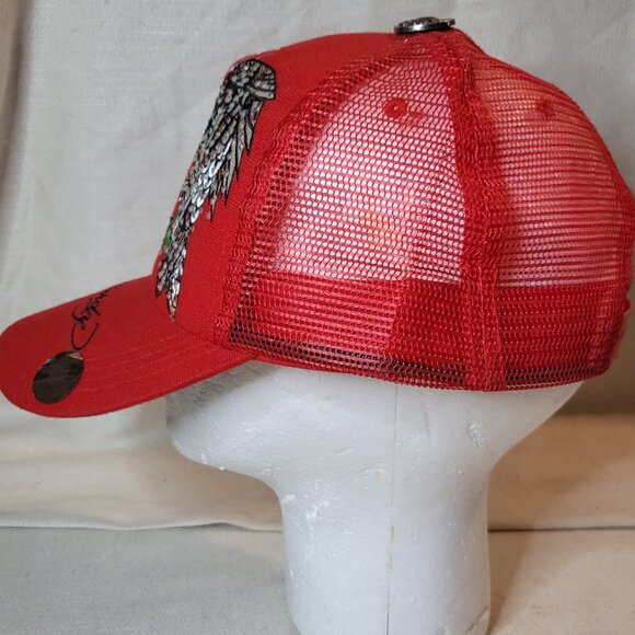 Ed Hardy Love Kills Slowly Adjustable Snapback Hat - Vintage - Picture 4 of 9